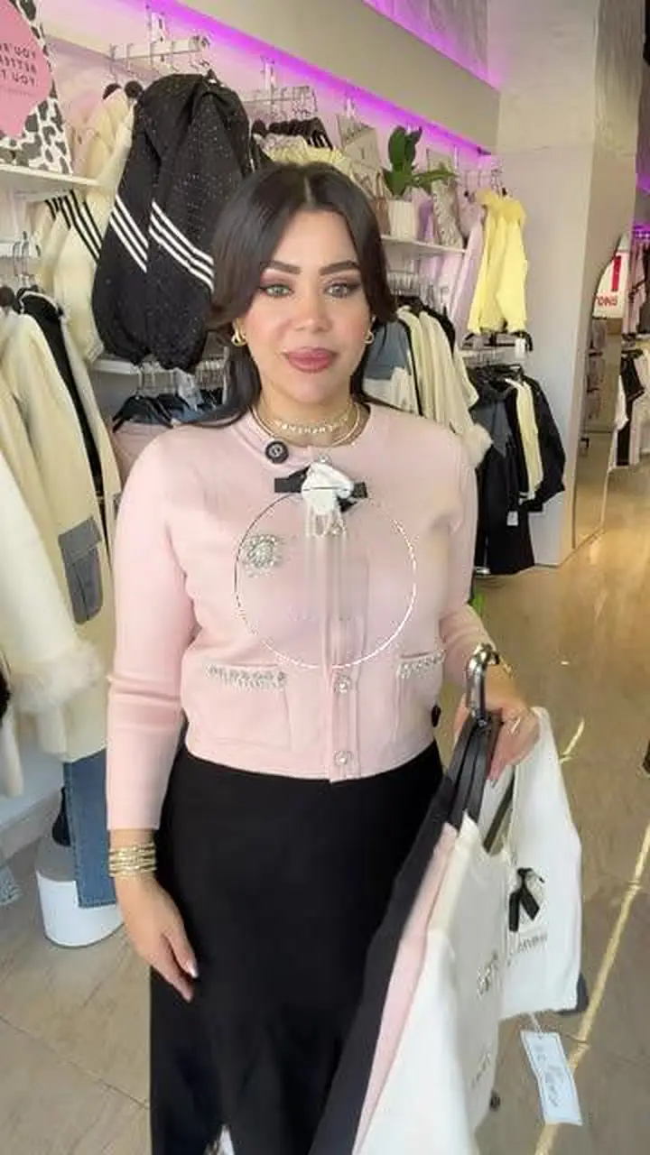 طقم تريكو بينك وجيبة ميرميد